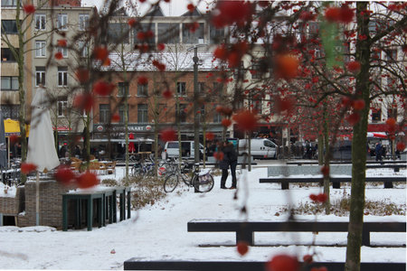 City in the winterのeditorial素材