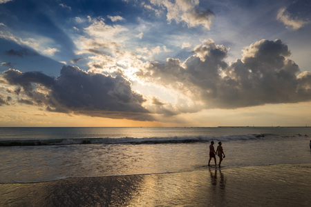 Jimbaran beach, Bali Island, Indonesiaのeditorial素材