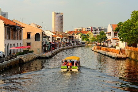 Malacca River, Malacca, Malaysia.のeditorial素材