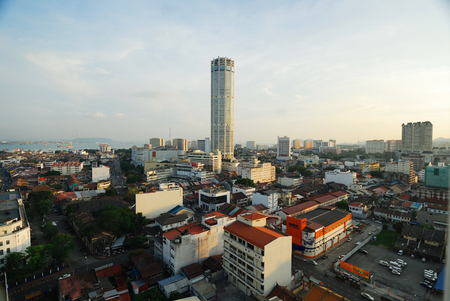 Komtar Tower, Georgetown, Penang, Malaysia.のeditorial素材