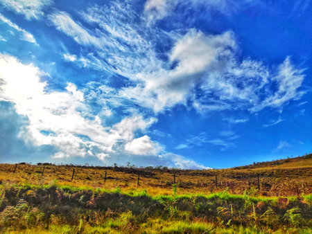 blue sky on the hill station view pointの写真素材