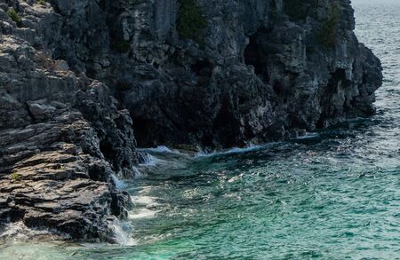 Spectacular scenery in the summer in Georgian Bay in ON, Canada. There are over 30,000 islands in Lake Huron offering some amazing scenery not seen elsewhere in the world.のeditorial素材