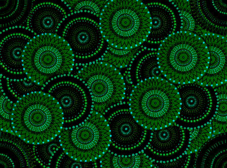 Abstract mandala art with splashing and intricate colorsの写真素材