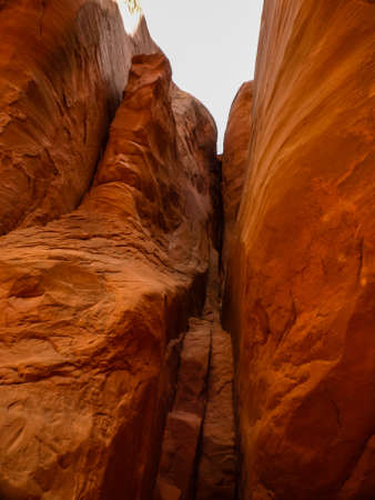 Rocks in close embrace, Arches National Park, Utah, USAの写真素材