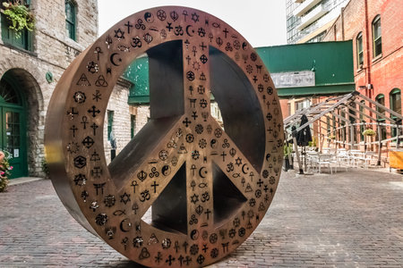 Wheel of human religion and peace, Toronto, Canadaのeditorial素材