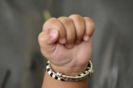 Closeup of Baby handの写真素材