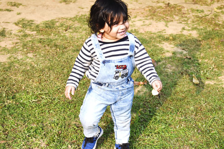 A Cute Little baby in playground