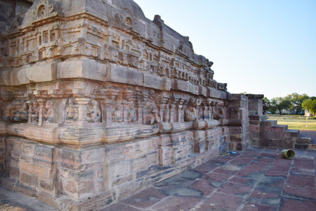 Temple in Khajuraho, Madhya Pradesh, Indiaの写真素材