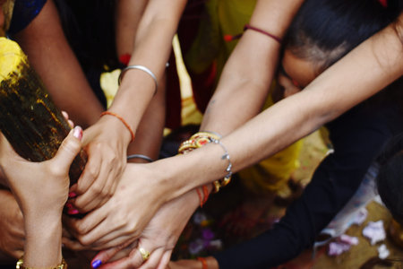 Hindu devotees during Thaipusam festival in Kolkata.