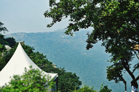 Wedding tent on the top of the mountain, Thailand.