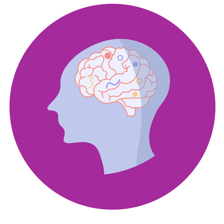 Attention deficit hyperactivity disorder (ADHD) vector illustration featuring brain imagery, key...