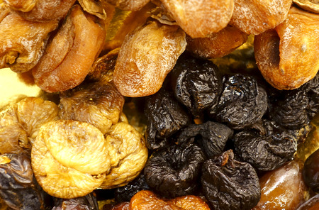 Prunes and figs as a background.の写真素材