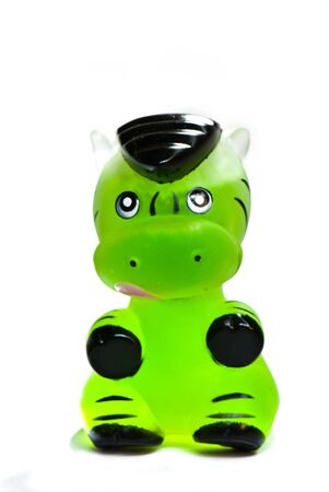 rubber toy for bathing on a white backgroundの写真素材