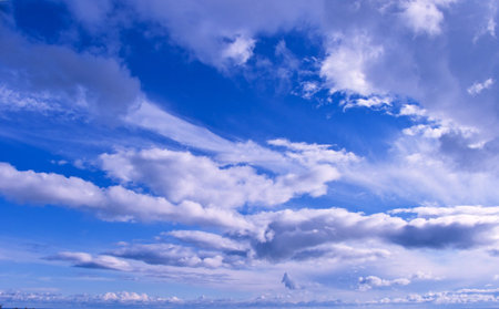 White clouds in a blue sky. Great background