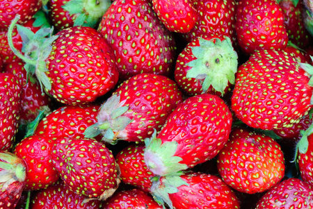 fresh strawberry on the clean isolated background