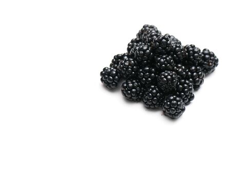 blackberry on the white isolated backgroundの写真素材