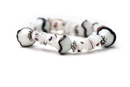 Expensive beautiful bracelet on the white isolated background の写真素材