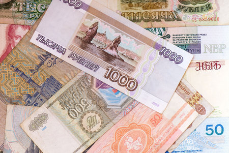 background from the age-old money of the different states