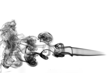 abstract composition from smoke on the isolated backgroundの写真素材