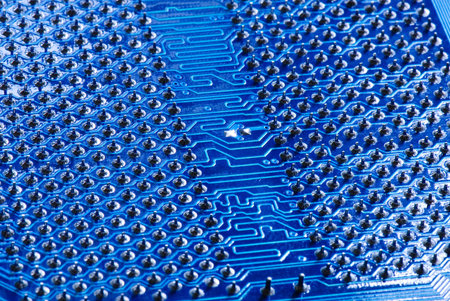 electronic circuit board as an abstract backgroundの写真素材