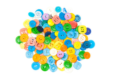 Abstract background from a collection of old buttons