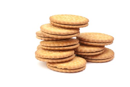 Sweets photographed in studio on white isolated backgroundの写真素材
