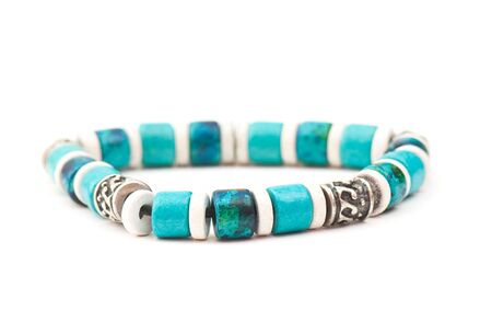 Expensive beautiful bracelet on the white isolated background の写真素材