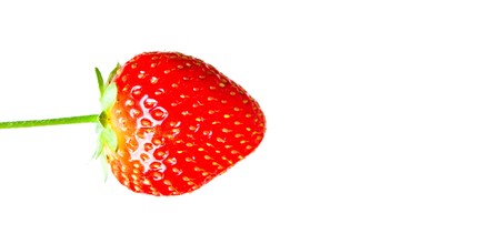 fresh strawberry on the clean isolated backgroundの写真素材
