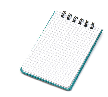 new notebook isolated on a white isolated background. Studio