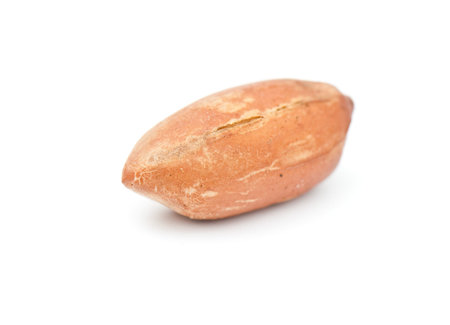 Composition from nuts on the white isolated background 