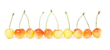 Berries ripe cherry on a white isolated background. Studio