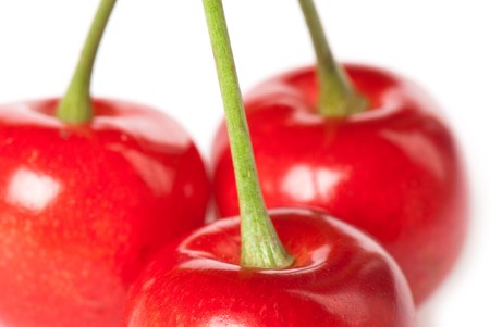Berries ripe cherry on a white isolated background. Studioの写真素材