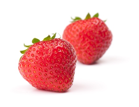 fresh strawberry on the clean isolated backgroundの写真素材