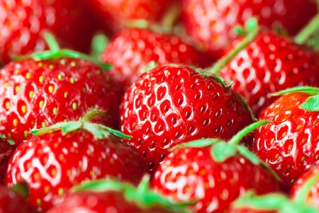 fresh strawberry on the clean isolated backgroundの写真素材