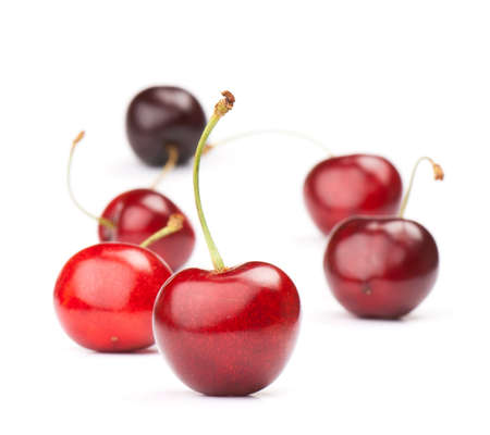 Berries ripe cherry on a white isolated background. Studioの写真素材