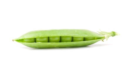 fresh green peas isolated on a white background. Studio photoの写真素材