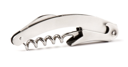 steel  corkscrew isolated on a white background.  Studio photoの写真素材