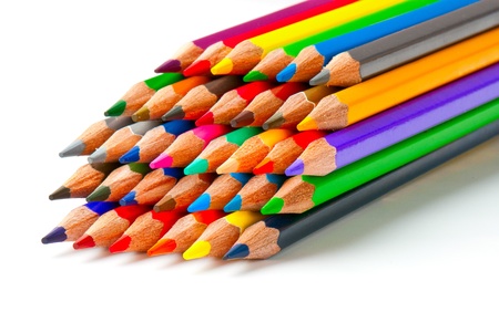 color pencils isolated on a white background. Studio. Picture.の写真素材