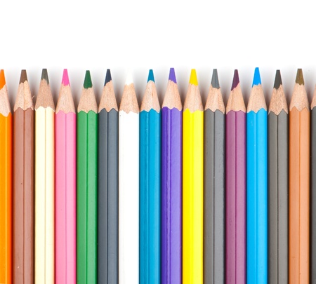 color pencils isolated on a white background. Studio. Picture.の写真素材