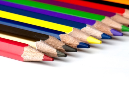 color pencils isolated on a white background. Studio. Picture.の写真素材