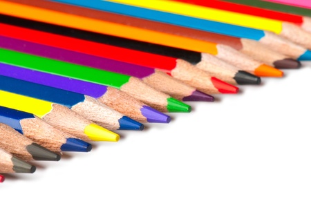 color pencils isolated on a white background. Studio. Picture.の写真素材