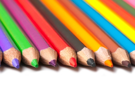color pencils isolated on a white background. Studio. Picture.の写真素材