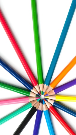color pencils isolated on a white background. Studio. Picture.の写真素材
