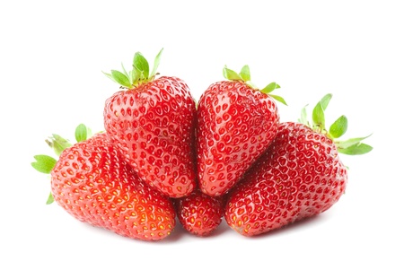 fresh strawberry on the clean isolated backgroundの写真素材