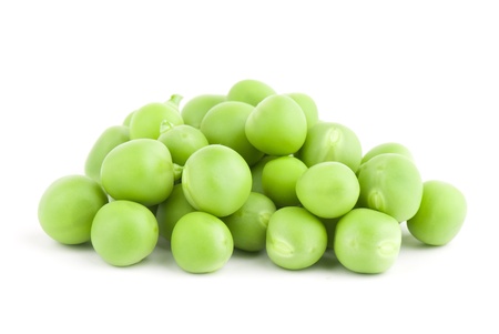 fresh green peas isolated on a white background. Studio photoの写真素材