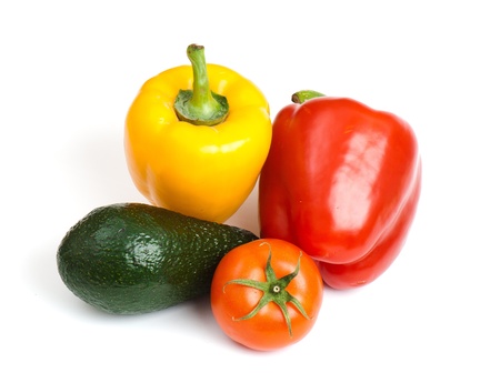 vegetables on the white isolated background.  Studio photoの写真素材