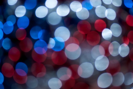 defocused abstract background of color night holiday lights の写真素材