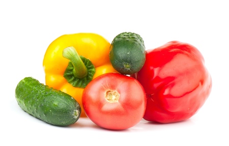 vegetables on the white isolated background.  Studio photoの写真素材