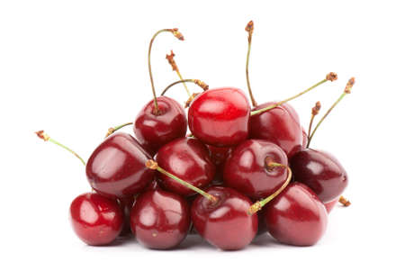 Berries ripe cherry on a white isolated background. Studioの写真素材