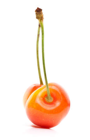Berries ripe cherry on a white isolated background. Studioの写真素材